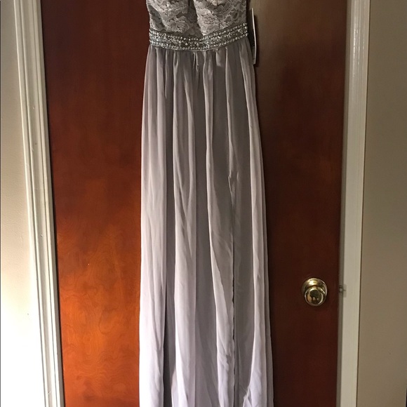 Lace & Chiffon Gown - Picture 5 of 5